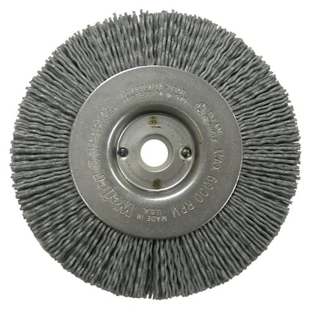 Weiler 4" Narrow Face Nylox Wheel, .022/320SC Crimped Fill, 1/2"-3/8" 31104